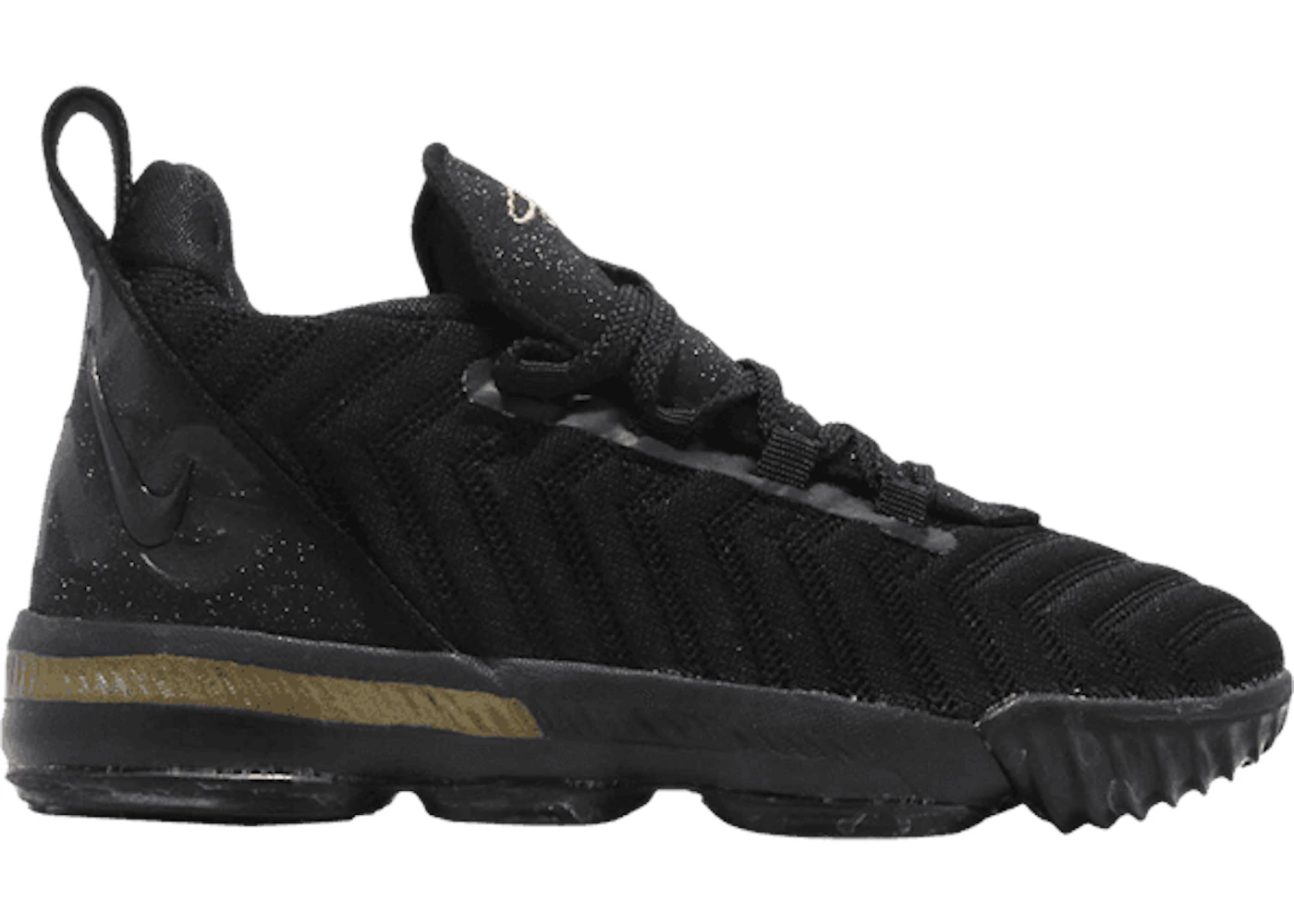 Lebron 16 low top black and gold