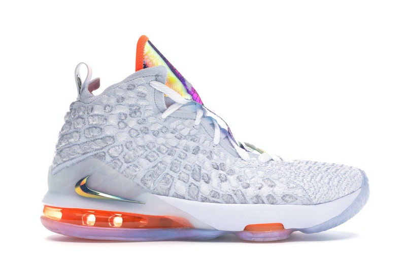 Pre-owned Nike Lebron 17 Future Air Sneakers In White/tech Grey/quasar Purple