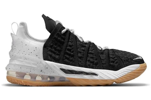 Nike LeBron 18 Black White Gum (GS) CW2760-007 US