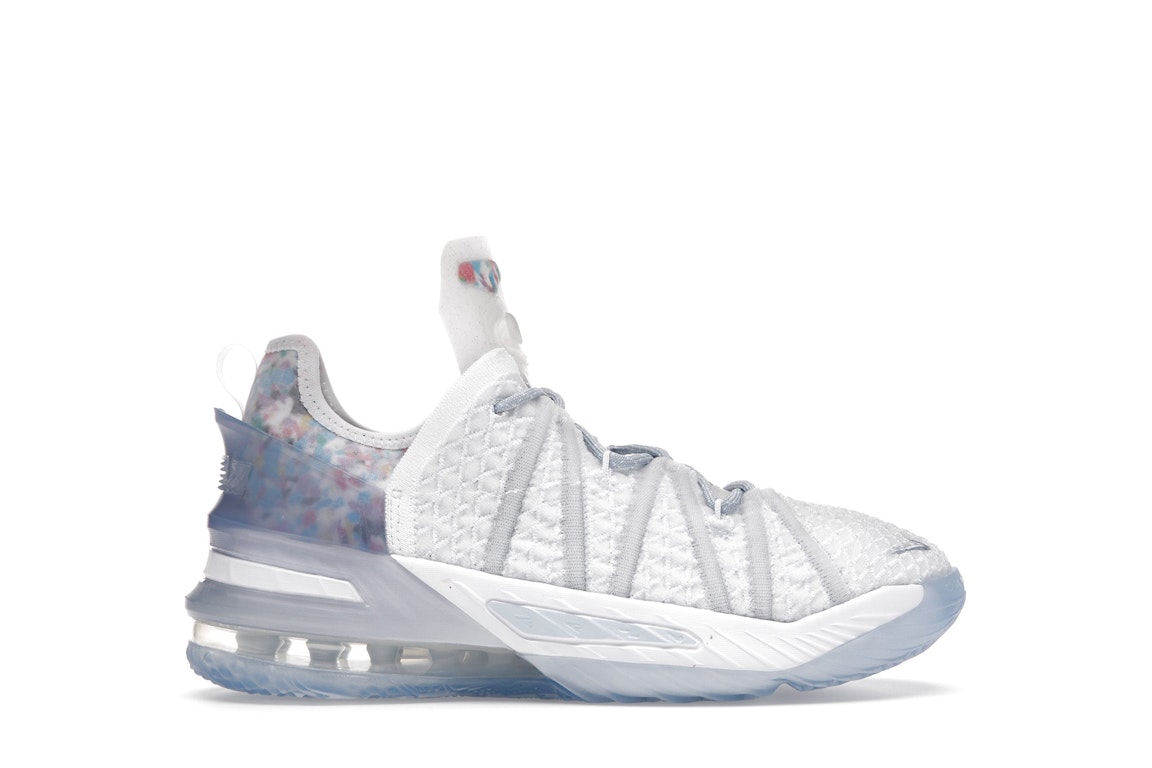Pre-owned Nike Lebron 18 Nrg Blue Tint (gs) In Blue Tint/white/clear