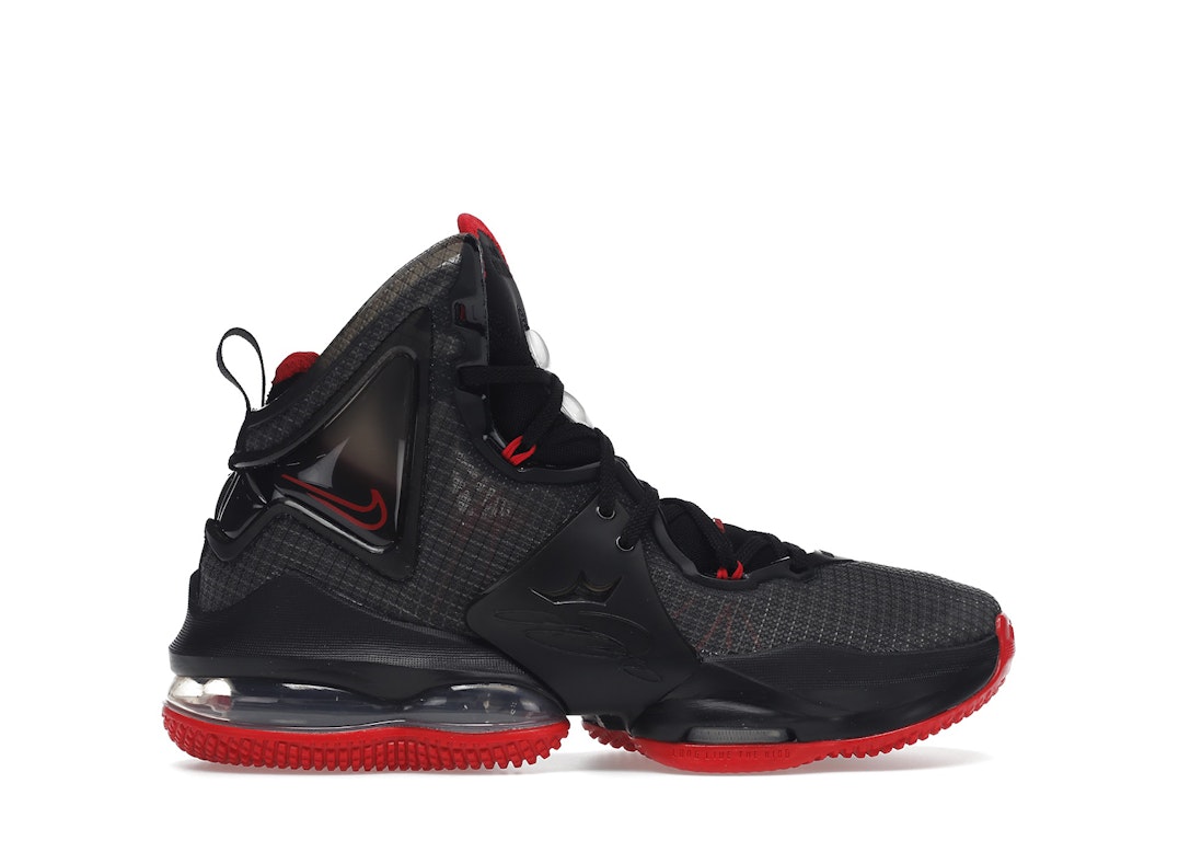 Pre-owned Nike Lebron 19 Bred (gs) In Black/dark Grey/red