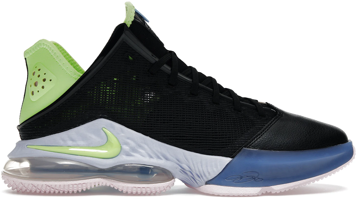 Nike LeBron 19 Low Basketball Shoes, Men's, White/Black/Blue