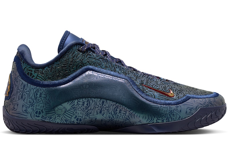 Men's Nike LeBron 23 EP Out for Redemption (Solid Outsole) Sneakers in Midnight Navy Blue/University Red/Metallic Gold