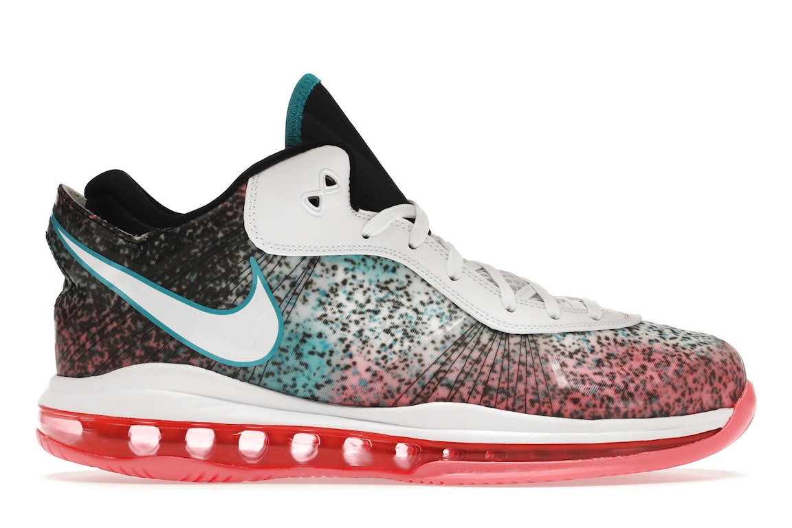 Pre-owned Nike Lebron 8 V2 Low Miami Nights (2021) In White/solar Red-glass Blue-white