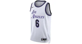 Nike LeBron James L.A. Lakers Dri-FIT Jersey White