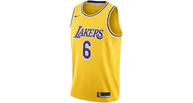 Nike LeBron James Lakers Icon Edition Jersey Yellow/Purple