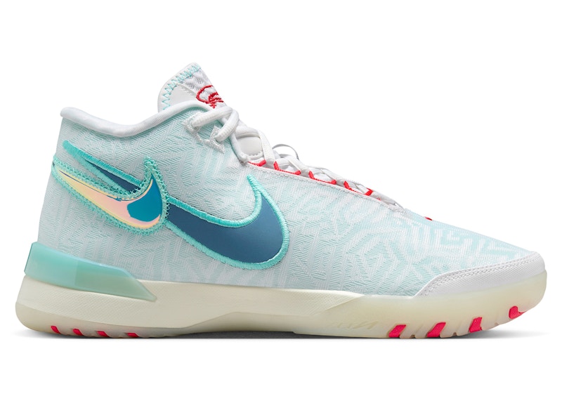 Nike LeBron NXXT Genisus White Aurora Green Siren Red Aegean Storm Nike LeBron NXXT Genisus White Aurora Green Siren Red Aegean Storm