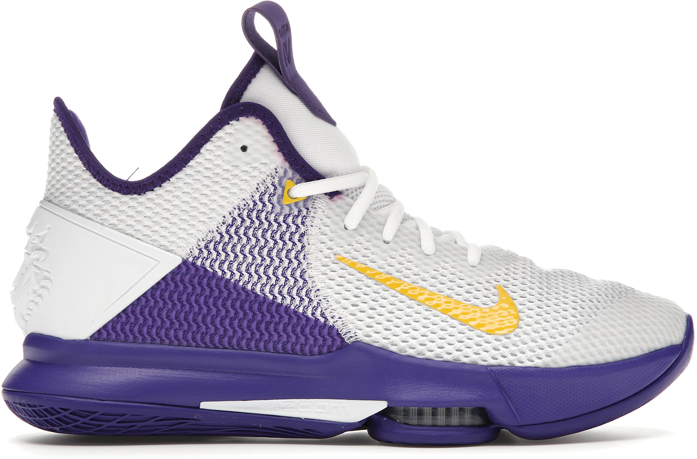 Nike Lebron Witness V 5 Lakers White Purple Metallic Gold Shoes