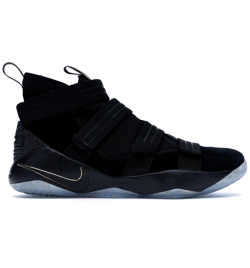 Lebron soldier 12 black gold clearance