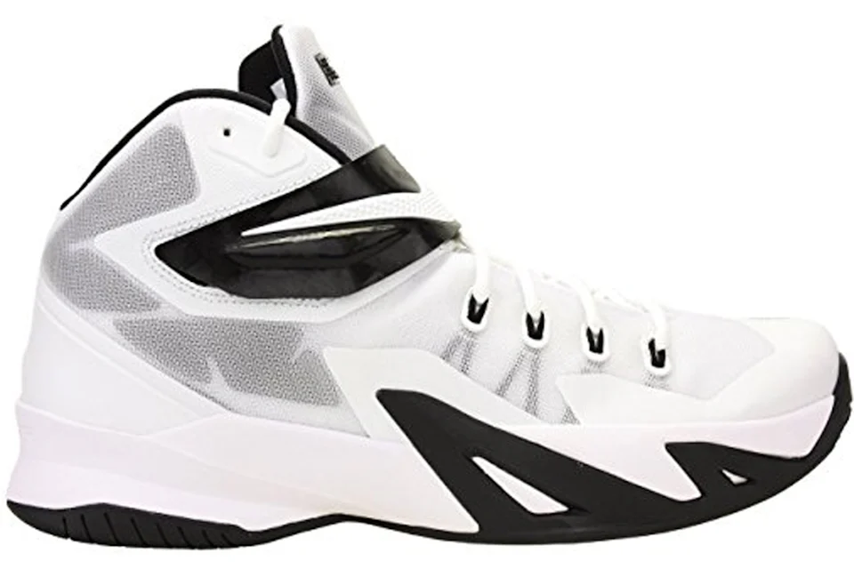Nike LeBron Zoom Soldier 8 TB White Black Men s 653648 100 US