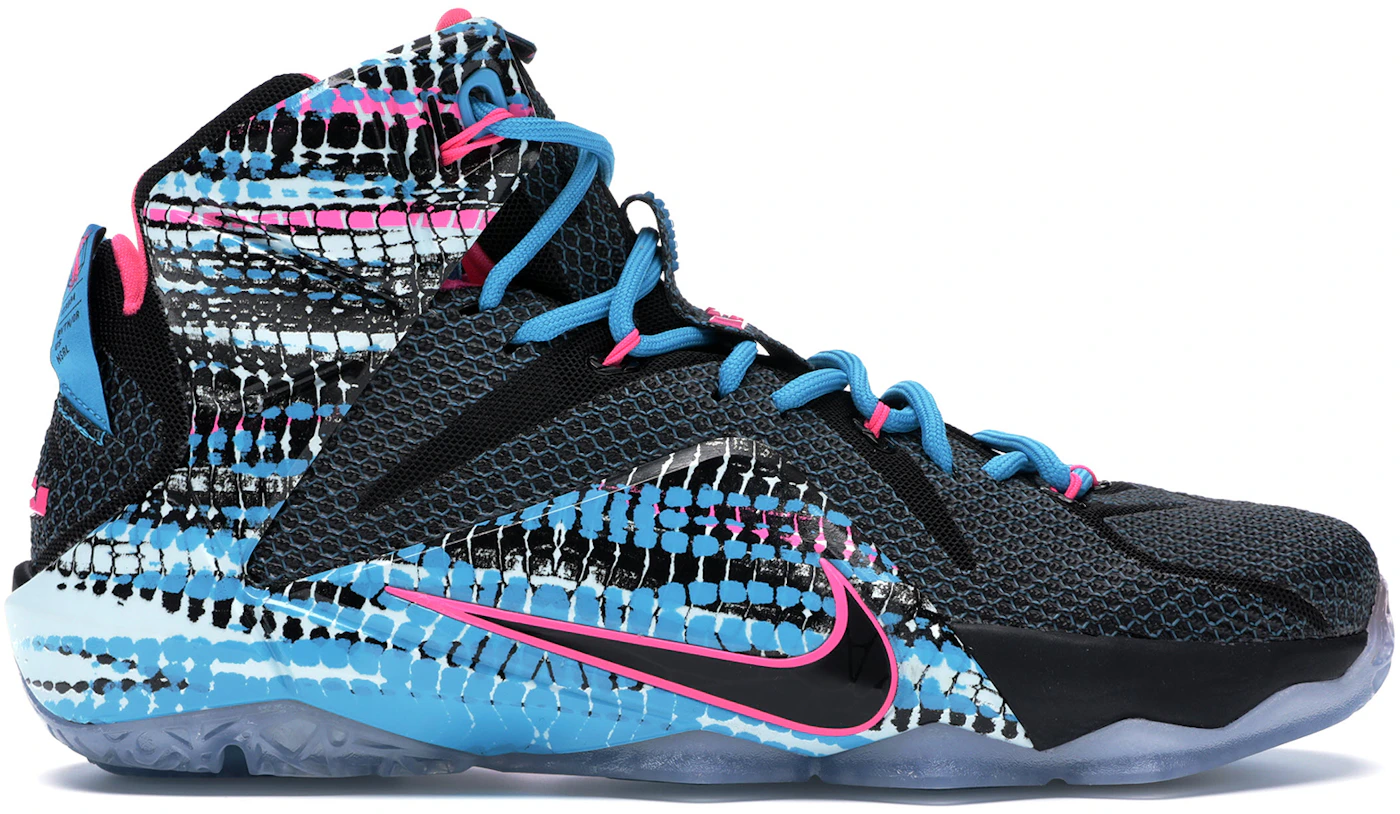 Nike™ LeBron XII 23 Chromosomes Black/Pink Basketball Shoes Men Sz 8  684593-006
