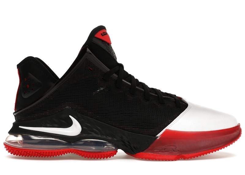 Lebron shoes black on sale red