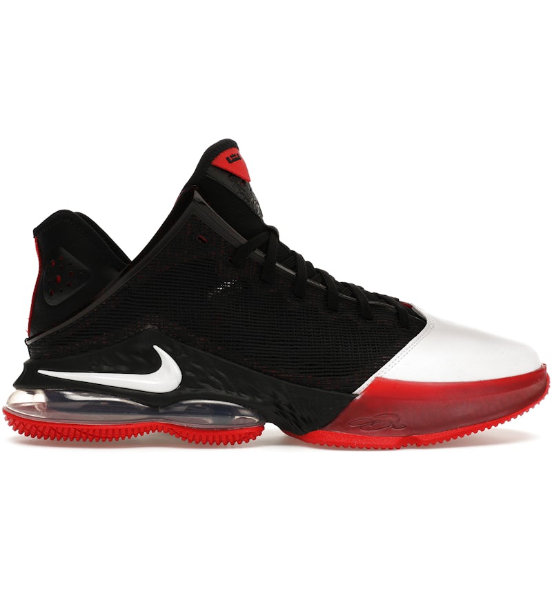 Nike LeBron 19 Low Black White University Red Men's DH1270-001