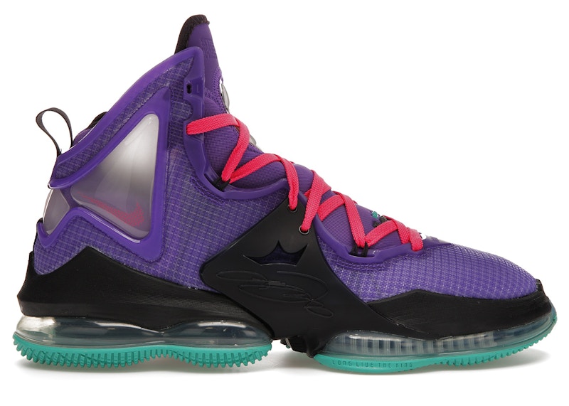 Purple cheap lebron sneakers