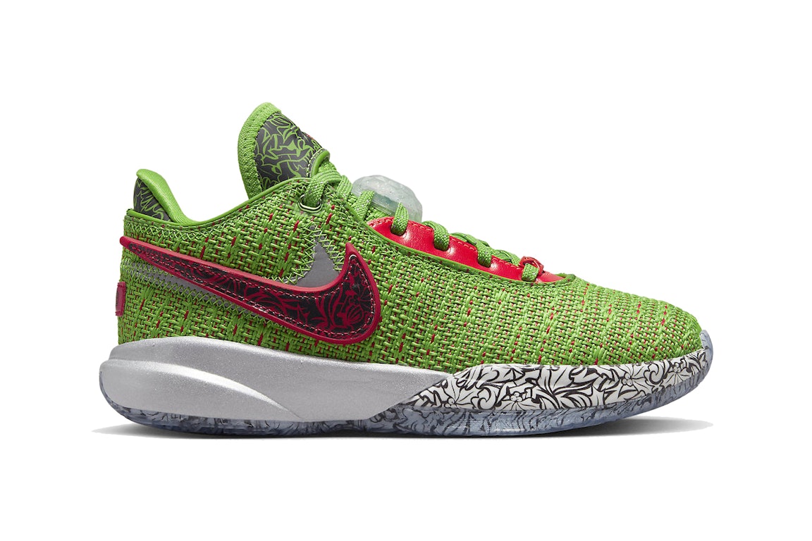 Pre-owned Nike Lebron 20 Stocking Stuffer (gs) In Green Apple/reflect Silver/university Red
