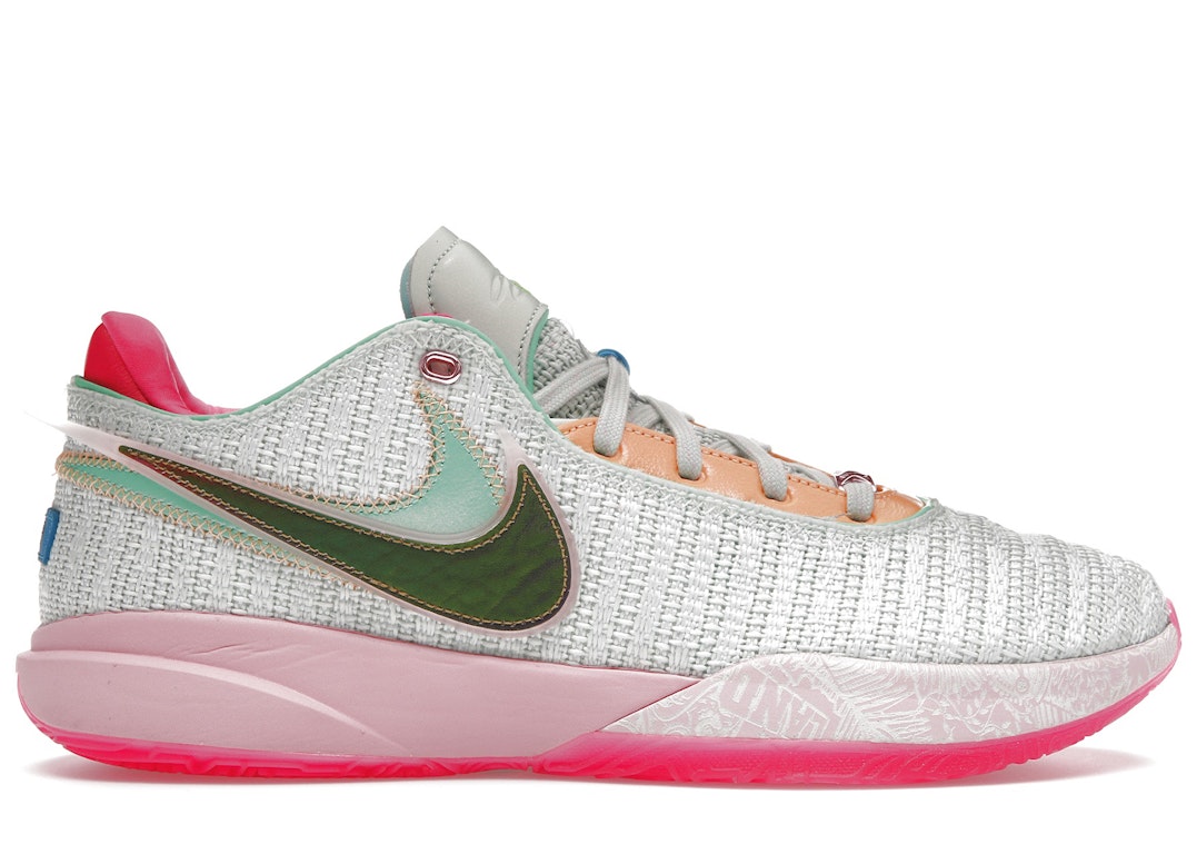 Pre-owned Nike Lebron 20 Time Machine In Barely Green/multi-color/medium Soft Pink