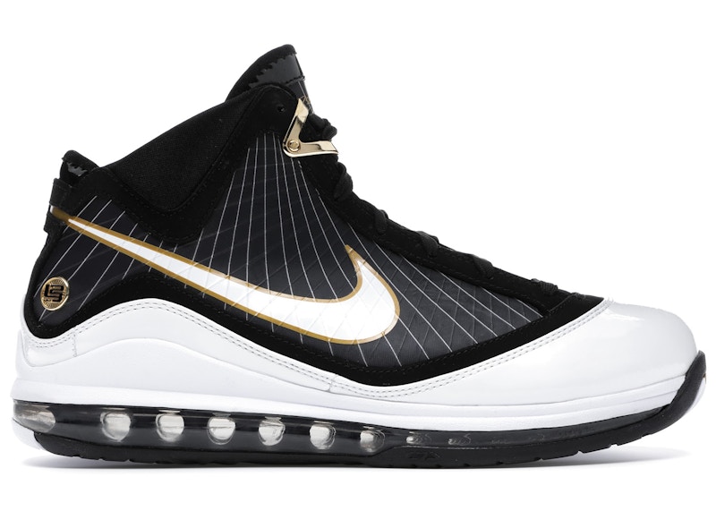 black white and gold lebrons