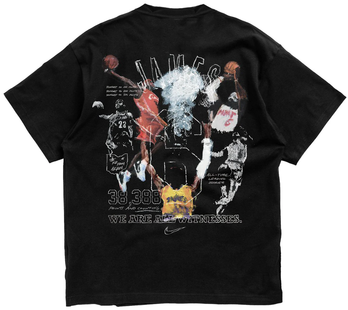 Men's Nike x LeBron James Black - NBA All-Time Scoring Record T-Shirt
