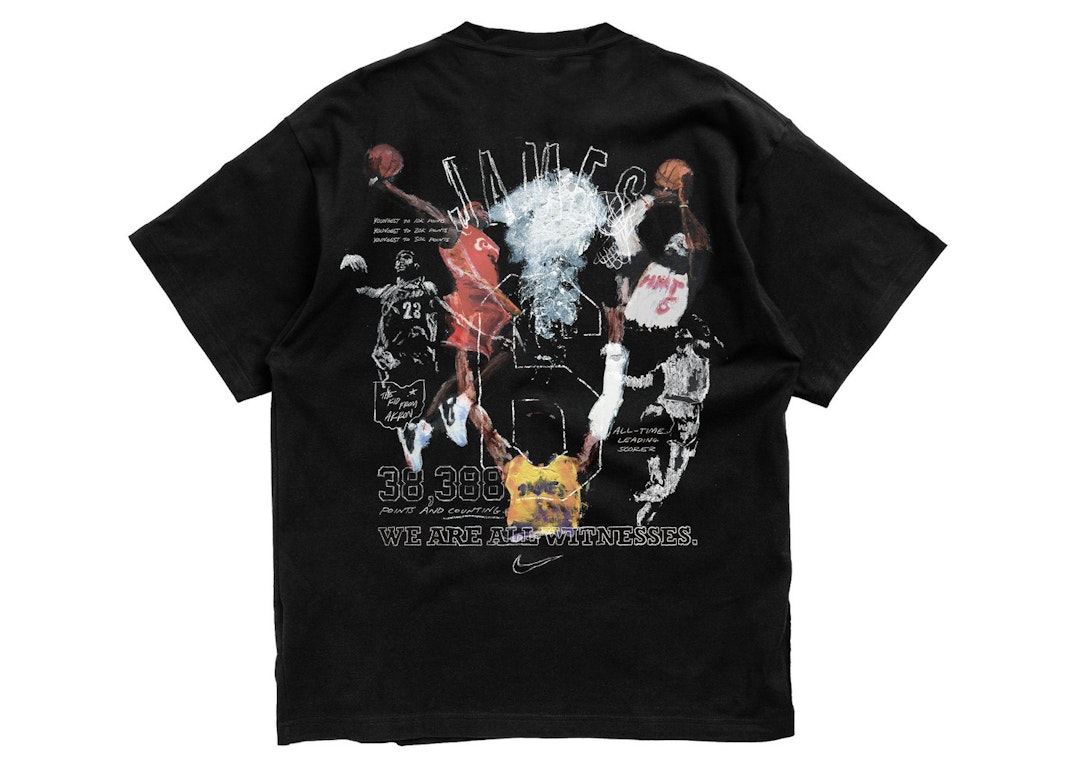Pre-owned Nike Lebron James Scoring Record T-shirt Black