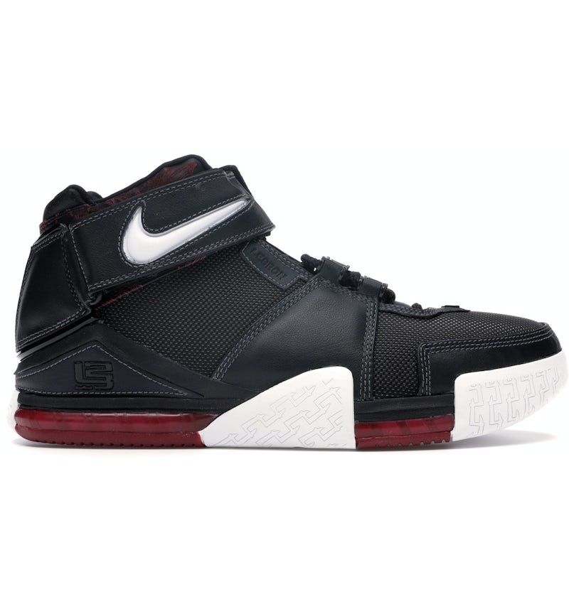 Nike LeBron Zoom 2 Black Crimson Men s 309378 011 US