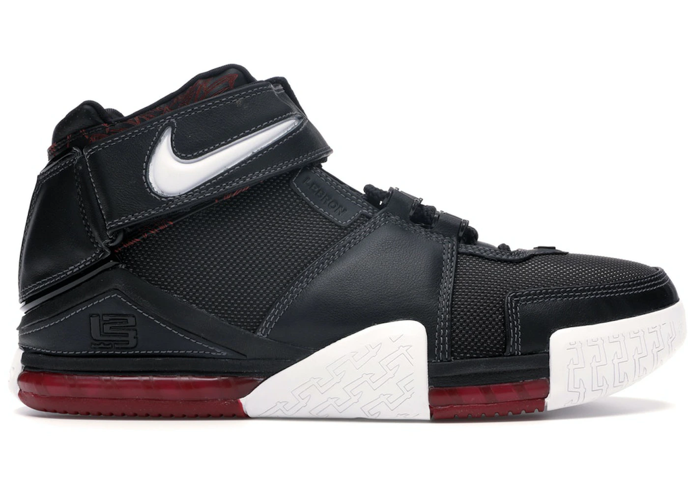 Nike LeBron Zoom 2 Black Crimson Men s 309378 011 US