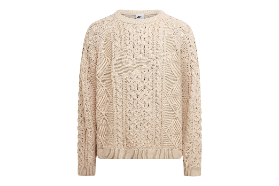 Pre-owned Nike Life Cable Knit Sweater Rattan