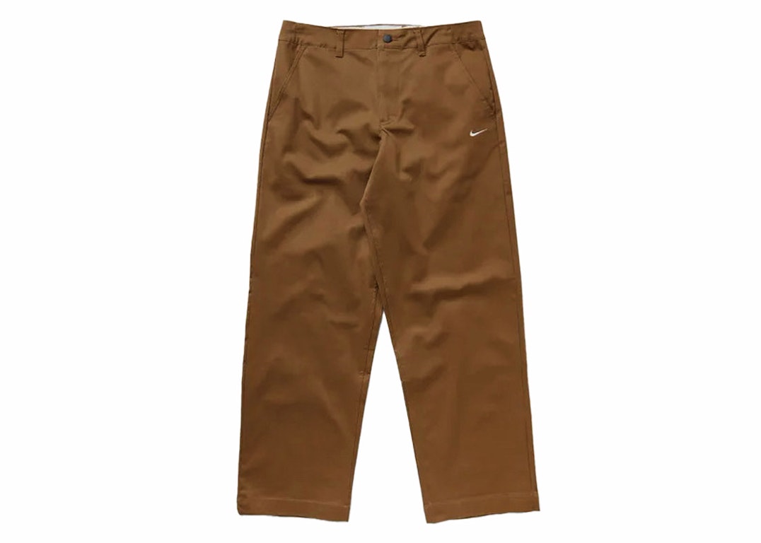 Pre-owned Nike Life Unlined Cotton Chino Pants Brown