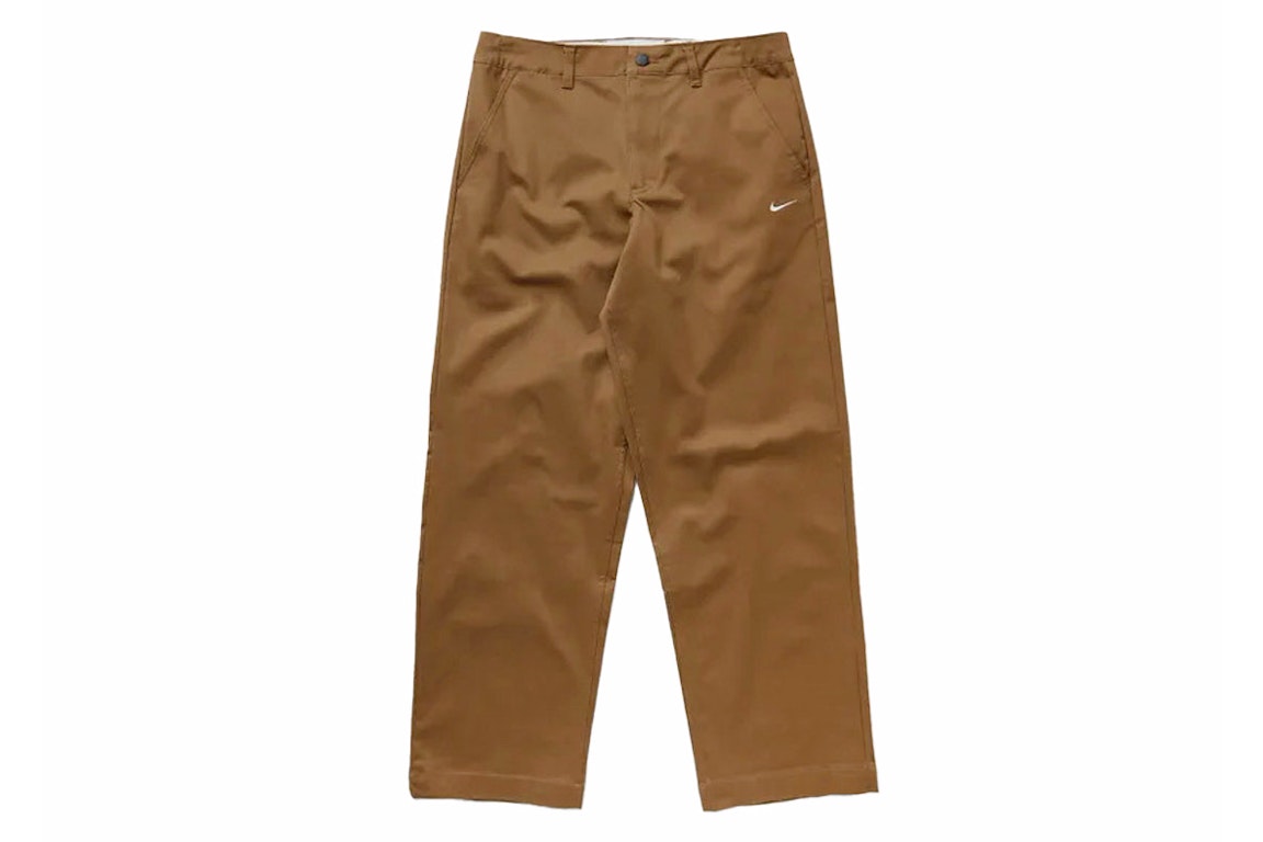 Pre-owned Nike Life Unlined Cotton Chino Pants Brown
