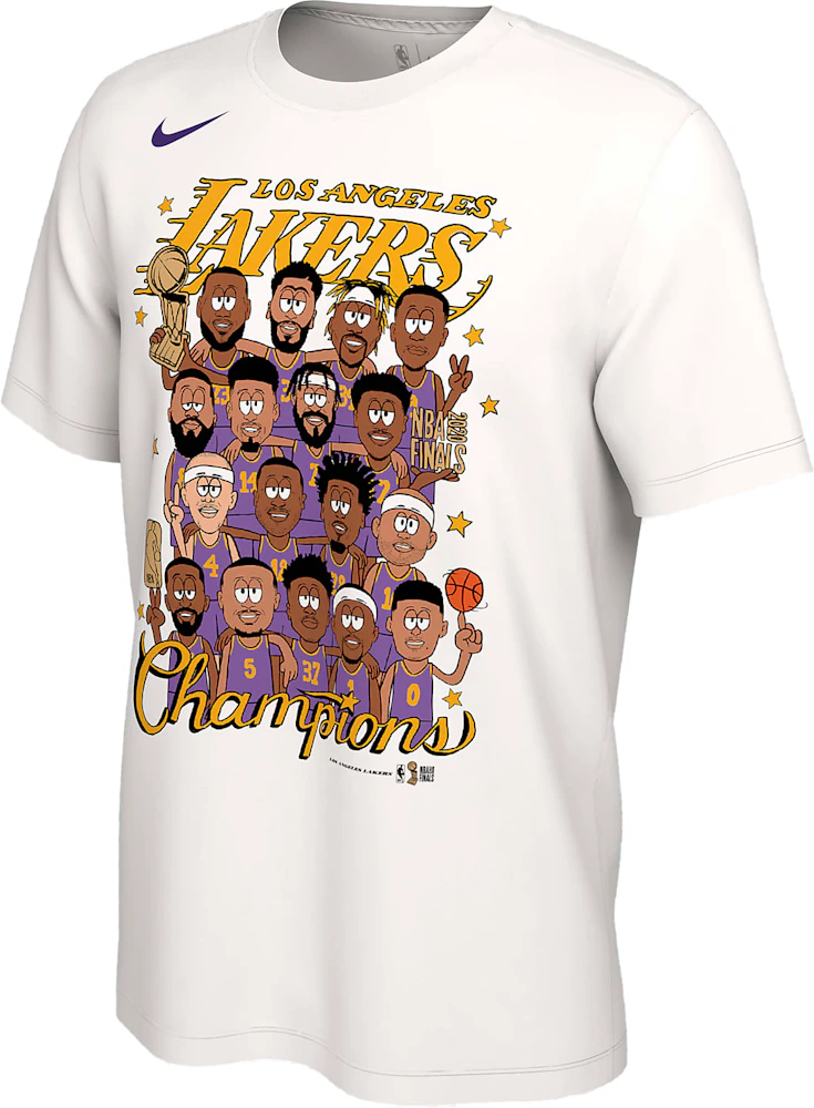 Nike Los Angeles Lakers Champions Club Roster T-Shirt White Men's