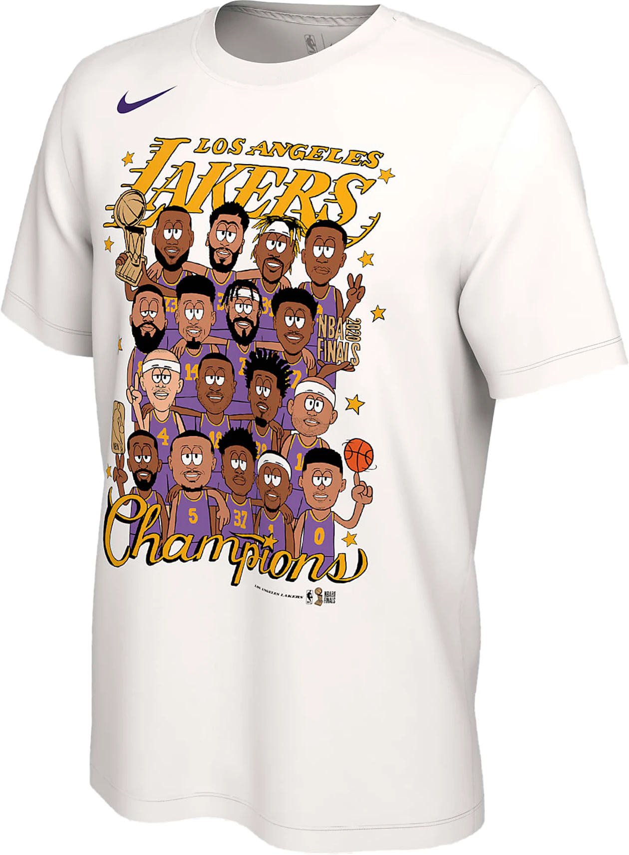 Nike Los Angeles Lakers Champions Club Roster T-Shirt White - FW20