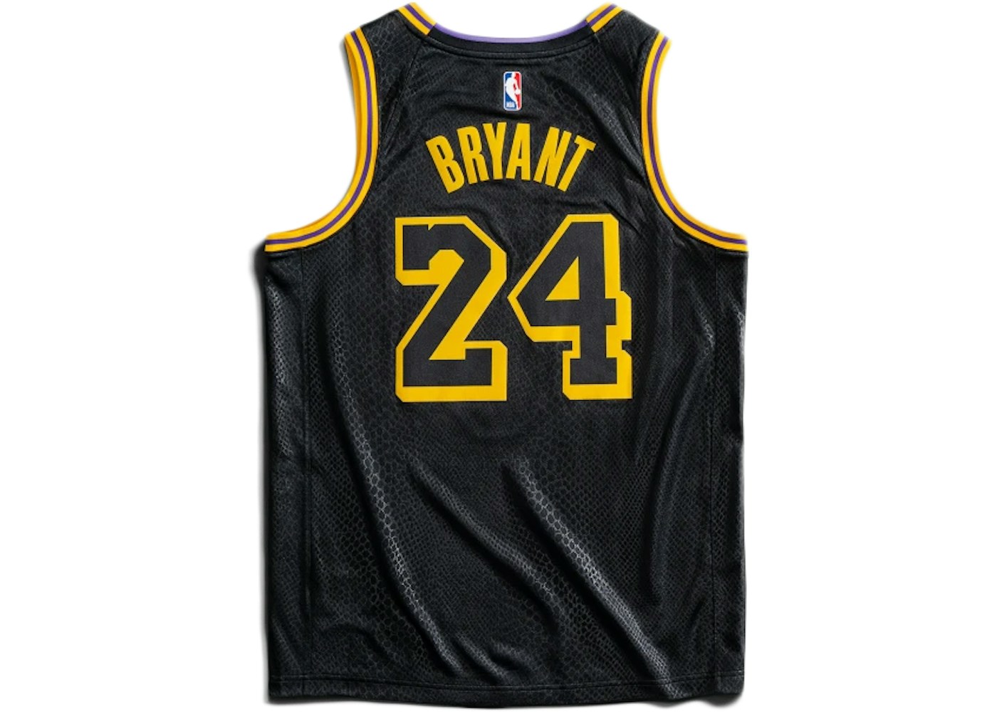 Nike Los Angeles Lakers Kobe Bryant Black Mamba City Edition Swingman Jersey Black Gold Ss20