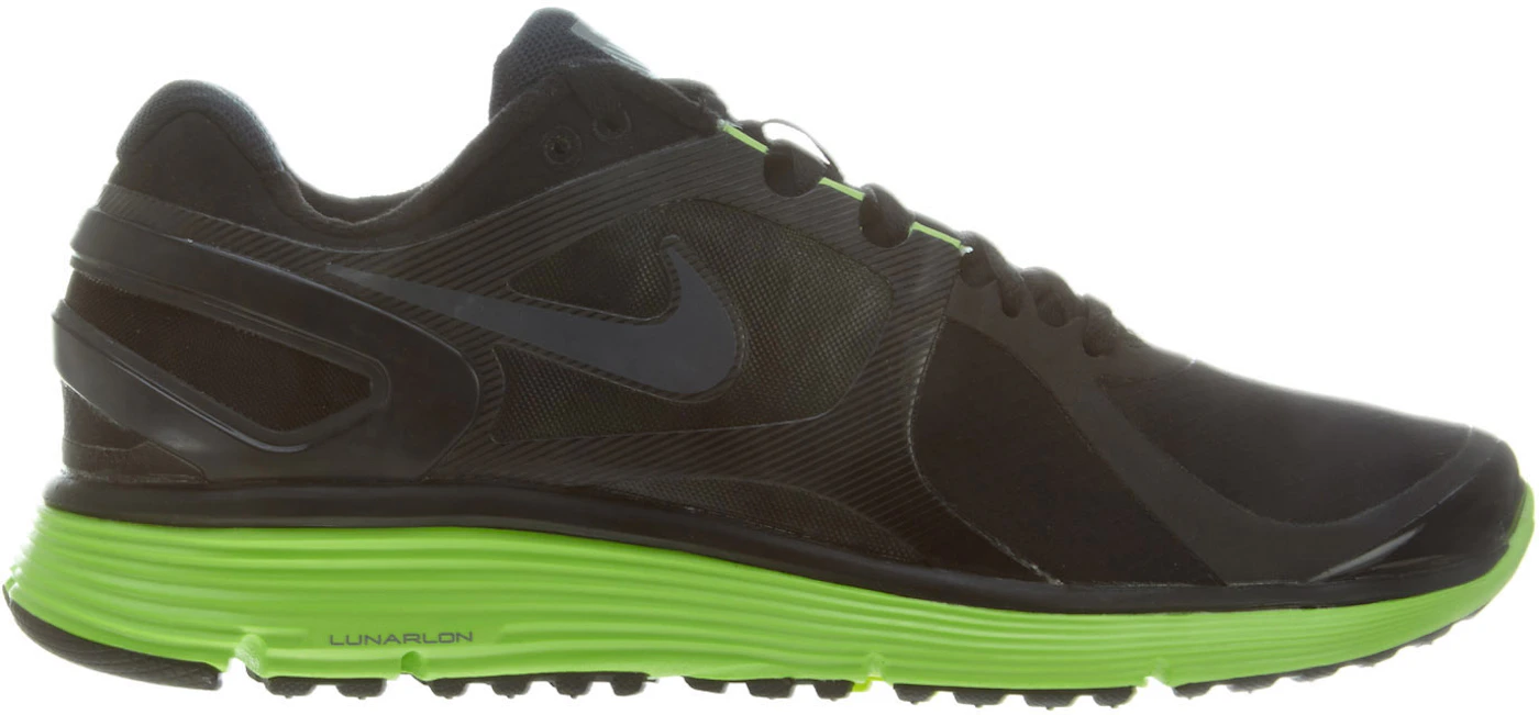 Nike Lunareclipse+2 Shield Black/Dark Grey-Electric Green Men's - -