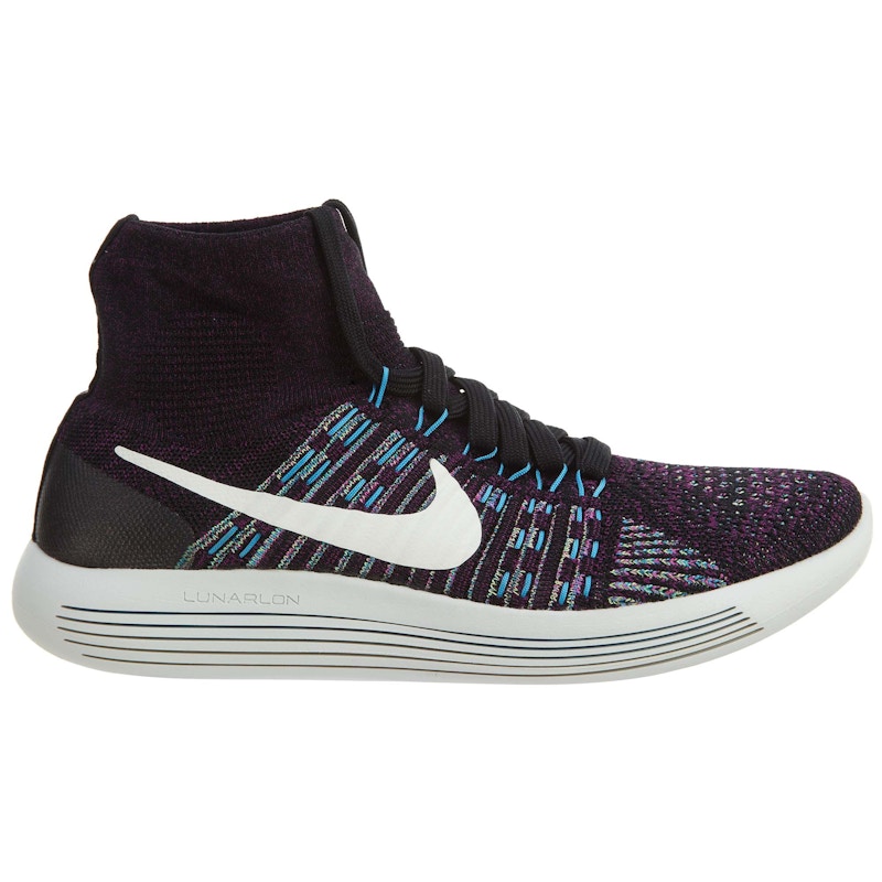 Nike Lunarepic Flyknit Black Summit White Fire Pink Women s 818677 008 US