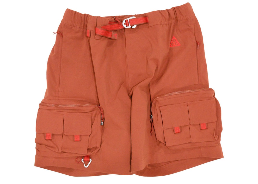 Pre-owned Nike M Nrg Acg Cargo Shorts Red