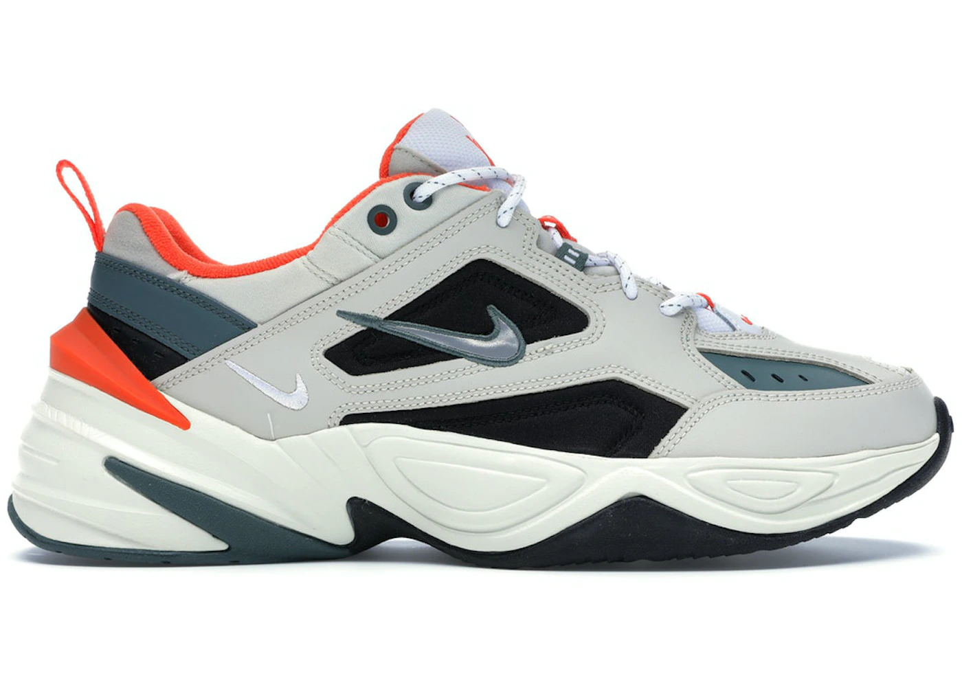 Nike m2k tekno orange best sale grey