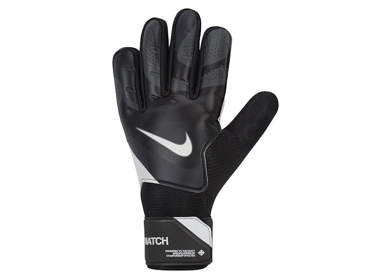 Pre-owned Nike Match Soccer Goalkeeper Gloves In Black/dark Grey/white