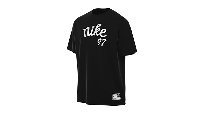 ★Nike★ Max90 Basketball T-Shirt M Black HJ3437010 HJ3437-0 Nike Max90 Basketball Loose Fit T-shirt Black/White Men's - US