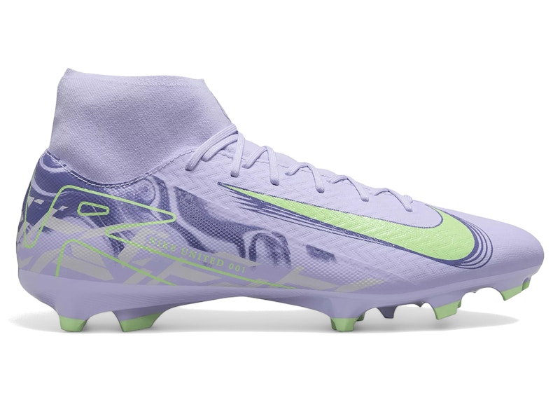 Pre-owned Nike Men's Mercurial Superfly 10 Academy Fg/mg United Pack Sneakers In Purple Agate/barely Volt