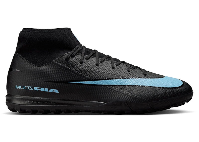 Pre-owned Nike Men's  Mercurial Superfly 10 Academy Tf Shadow Pack Sneakers In Black/ice Blue In Multi