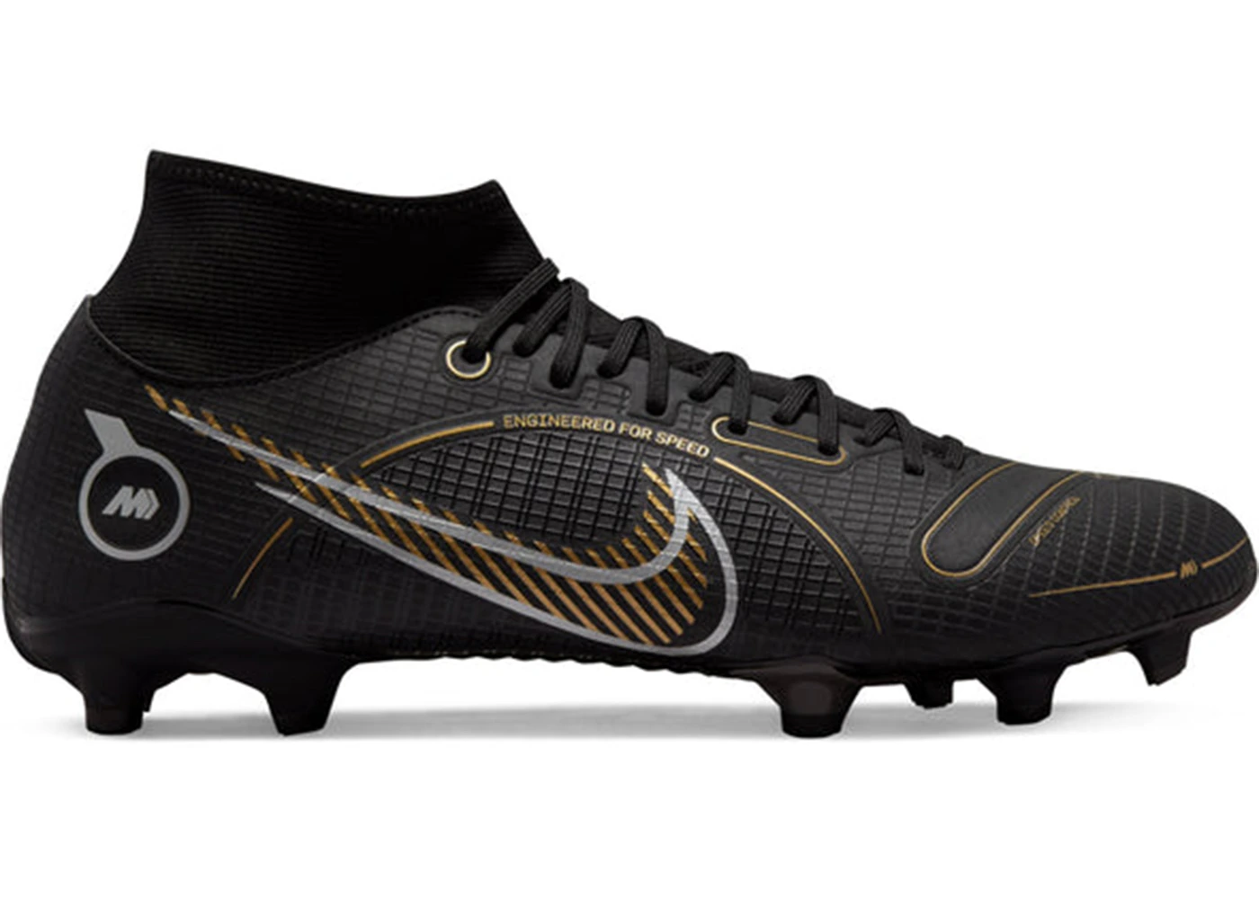 Nike Mercurial Superfly 8 Academy FG/MG Black Metallic Gold Men's - DJ2873-007 - US