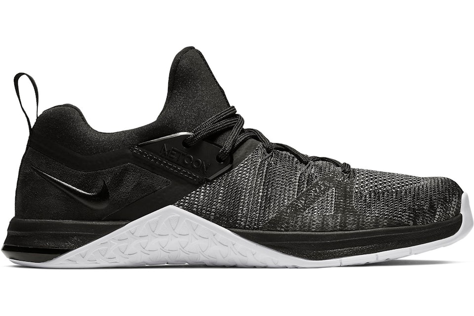 Nike Metcon Flyknit 3 Black Matte Silver Men s AQ8022 001 GB