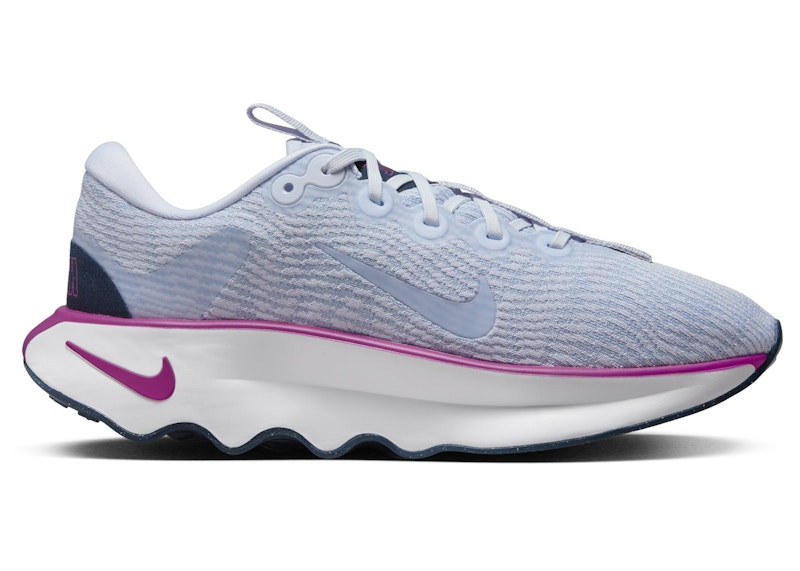 Pre-owned Nike Motiva (women's) Sneakers In Football Grey/hot Fuchsia/armory Navy Blue