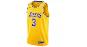 Nike NBA Anthony Davis LA Lakers Icon Edition 2020 Jersey Yellow