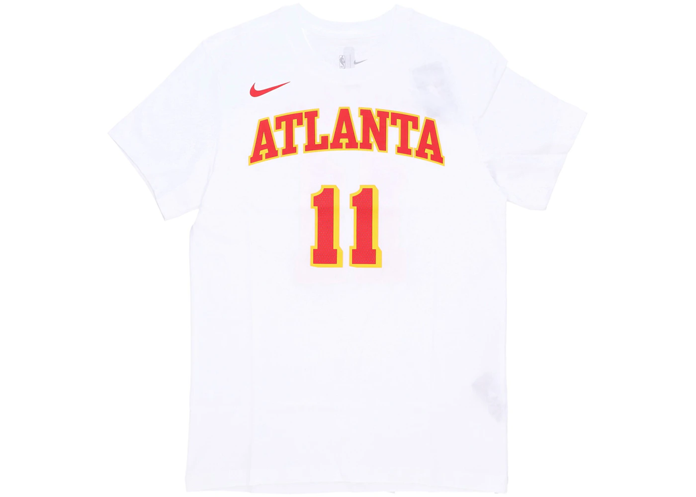 Nike NBA Atlanta Hawks Trae Young T-shirt White/Red/Yellow Men's - US