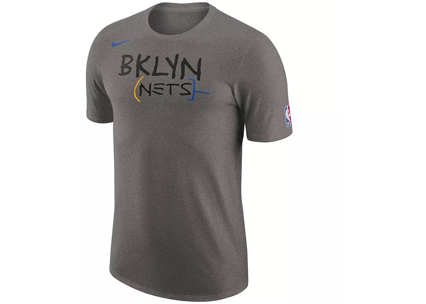 Nike NBA Brooklyn Nets City Edition Logo T-shirt Grey Men's - SS24 - US