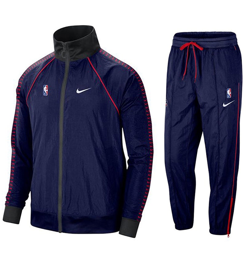 Tracksuit Indiabr Red Blue And White Nike Tracksuit Nets Courtside
