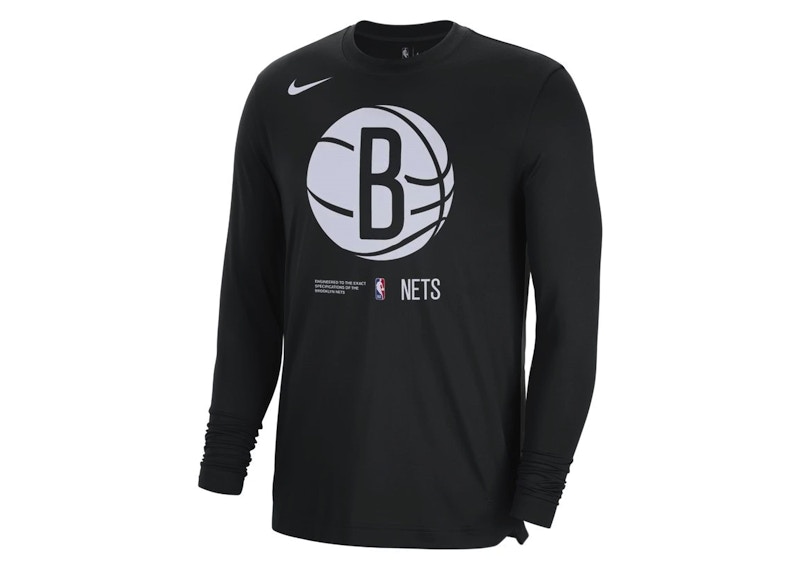 Long Sleeve Brooklyn Nets T Shirt Nike Nike NBA Brooklyn Nets Dri