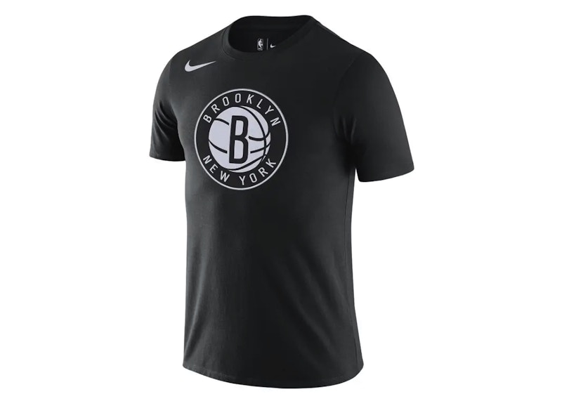 Camiseta Nike NBA Brooklyn Nets Logo Dri-Fit Negro/Blanco Hombre US