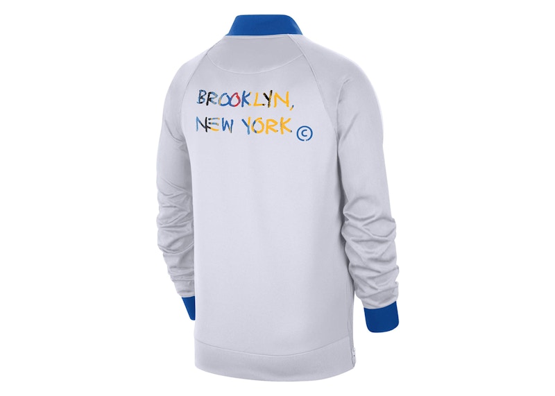 Nike NBA Brooklyn Nets Showtime City Edition DriFit Hoodie White/Royal