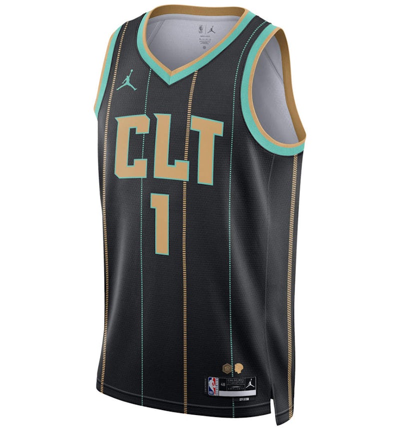 Nike NBA Charlotte Hornets Lamelo Ball Jersey Black Men's FW23 US